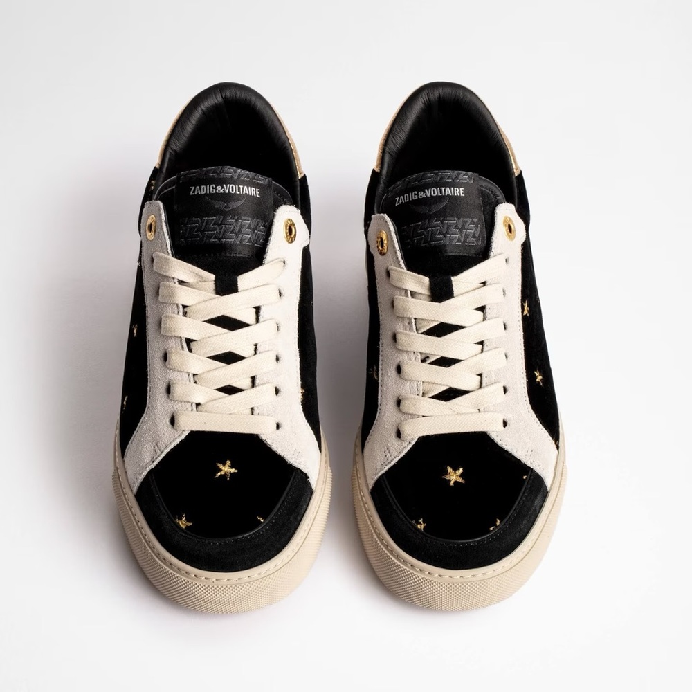Zadig & Voltaire Boars Velvet Sneaker, black size 40